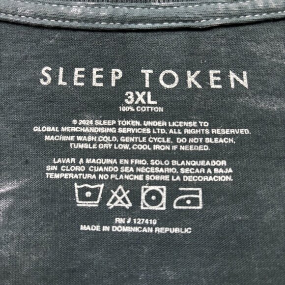 Sleep Token Take Me Back to Eden Rock Band Mineral Wash T-Shirt Size 3XL - Picture 4 of 4